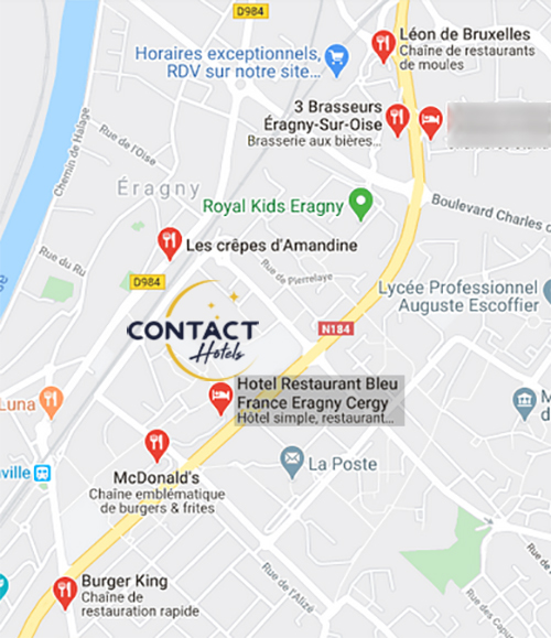 Restaurants autour de Hotel Bleu France Eragny cergy pontoise saint ouen